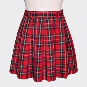 Social Collision Plaid Pleated Mini Skirt